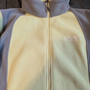 The North Face Kids Yellow and Gray Puffer Jacket